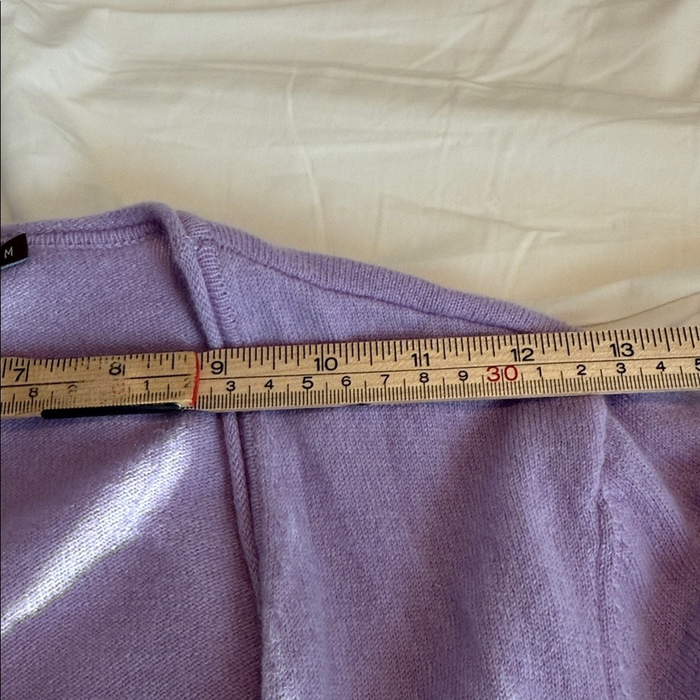 J. McLaughlin Soft‎ Pastel Purple Cashmere Open Front Cardigan Size Medium - Picture 8 of 9